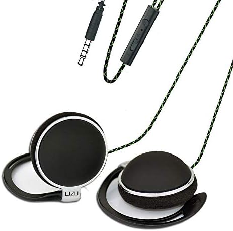 Portable Clip-On Earphones with Microphone – High-Quality Stereo Sound for i Phone & Android – Secure Fit, Call Control, and Sleek Black Design – Ideal for Active Lifestyles and Everyday Use – Exceptional Audio Experience