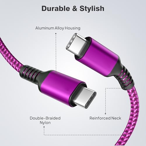 Elevate Your Charging Game with Elebase i Phone 16 Pro Max 3-Pack Charging Cables – 3.3 FT, 6.6 FT, 10 FT USB-C to USB-C Fast Charger for i Phone 16, Mac Book, Air Pods 4, i Pad Air 5/Mini 6, Samsung Galaxy S25/S24/S23 Ultra – Unmatched Durability & 100 W Rapid Power Delivery for Home, Office, and Travel Use