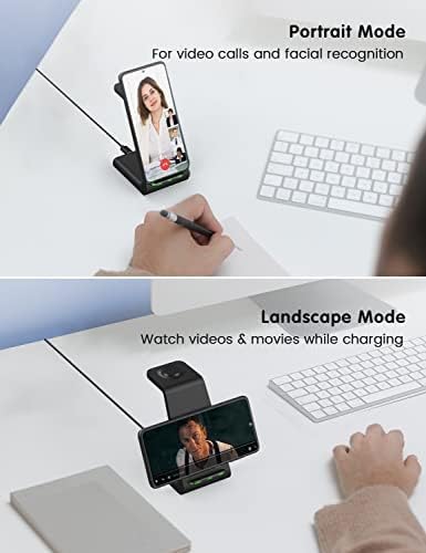 Effortless Power Hub: Joy Geek 3-in-1 Wireless Charging Station for Samsung & Android Devices – Fast Charge Your Galaxy Watch 5 Pro, S23 Ultra, and Buds2 Pro with Sleek, Space-Saving Design – Ultimate Compatibility for Efficient Device Management