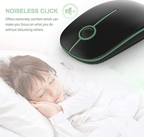 Sleek Vssoplor Wireless Mouse – Ultra-Slim Silent Optical Companion for Laptops & PCs | 2.4 GHz Nano Receiver, Perfect for Quiet Workspaces & Travel | Enhanced Compatibility for Windows, Mac & Linux
