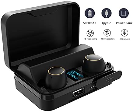 Advanced Bluetooth 5.0 Wireless Earbuds with Noise Cancelling – Hi-Fi In-Ear TWS Headphones Featuring 5000 m Ah Smart LED Charging Case, Auto Pairing, Touch Control, Dual Mic, and IPX7 Waterproof Design for Ultimate Comfort and 30-Hour Battery Life