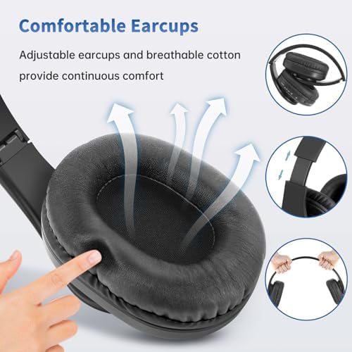 Elevate Your Audio Experience with Wallar Ge Wireless Headphones – Perfect for Seniors Featuring Advanced Bluetooth 5.3, 25 Hours of Playtime, Hassle-Free USB Transmitter Setup, Zero-Lag Sound for TV Viewing, and Exceptional Long-Range Connectivity for Ultimate Comfort and Clarity