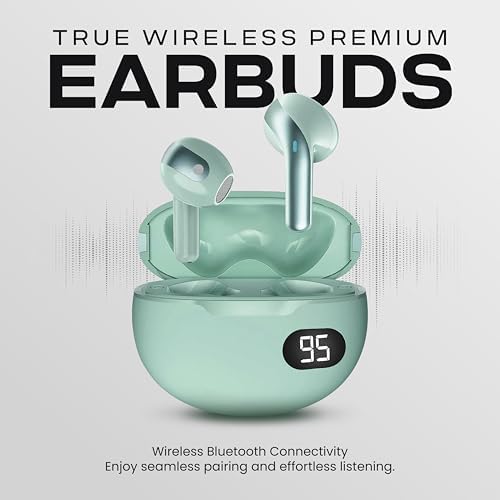 Gabba Goods Bliss Wireless Bluetooth Earbuds – Ultimate Ergonomic In-Ear Fit with Touch Controls for Seamless Audio Experience, 6-Hour Playtime & Built-in Mic for Crystal Clear Communication – Perfect for Travel, Gym, Home & Gaming Compatibility in Stylish Black Finish