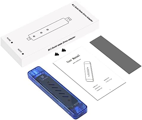 Ultra-Fast M.2 NVMe SSD Enclosure – Tool-Free USB 3.2 Gen 2 Adapter with 10 Gbps Transfer Rate, Compatible with PCIe SATA NGFF B+M Key Drives – Robust Aluminum Design for Efficient Storage Solutions and Enhanced Performance
