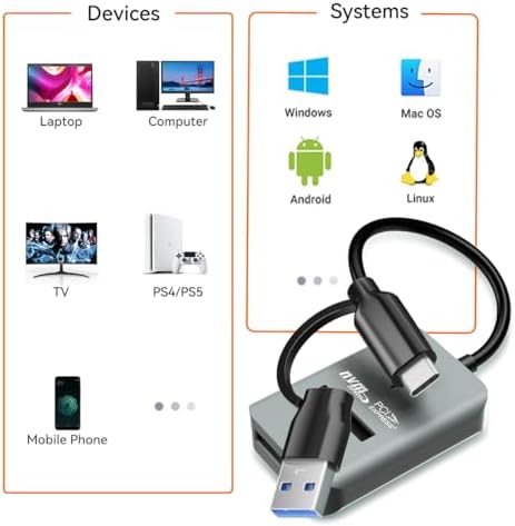 MAIWO Tool-Free M.2 NVMe SATA SSD to USB-C Adapter – 10 Gbps High-Speed Docking Station with UASP & Trim Support, 8 TB Capacity, Ultimate Storage Expansion for Professionals and Creatives