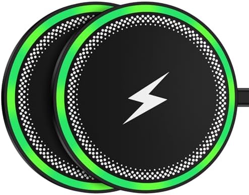 Fast Charging Wireless Charger Pad for Samsung Galaxy S25 Ultra, S24, Plus, Z Fold7, Flip 7 & i Phone 16 Series – 15 W Android & i Phone Charging Station with Enhanced Compatibility, Non-Slip Design & Safety Features