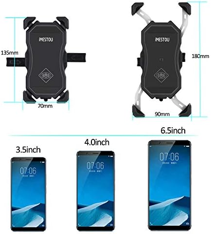 Enhance Your Motorcycle Adventures with the i MESTOU Wireless Phone Mount Charger – Auto-Clamping Handlebar Holder for 3.5″-6.8″ Devices, Fast Qi & USB Charging for 12-24 V Bikes, Effortless Setup for Ultimate Safety and Convenience