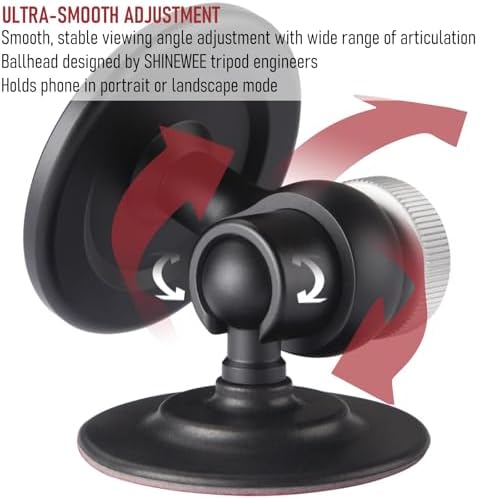 Aluminum Magnetic i Phone Mag Safe Dashboard Mount – Hands-Free 360° Rotation Car Holder for i Phone 12-15 Pro Max – Effortless Tool-Free Installation & Unyielding Stability – Optimize Your Driving Experience with a Sleek, Durable Design – Essential Mag Safe Accessory for Flawless Navigation & Communication