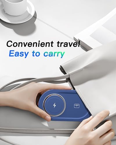 Effortless Power: Enhanced 3-in-1 Magnetic Charging Station for Apple Devices – Fast Wireless Charger for i Phone 16/15/14/13/12, Air Pods Pro & Apple Watch Series in Elegant White – Ultimate Compatibility & Streamlined Charging Experience