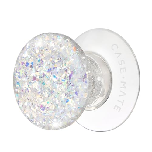 Case-Mate Minis – Cell Phone Stand/Grip – Suction Cup Cell Phone Holder [Removable for Wireless Charging] for iPhones, Android Smartphones, Kindles & More – Champagne Crystal – Enhanced Compatibility and Speed