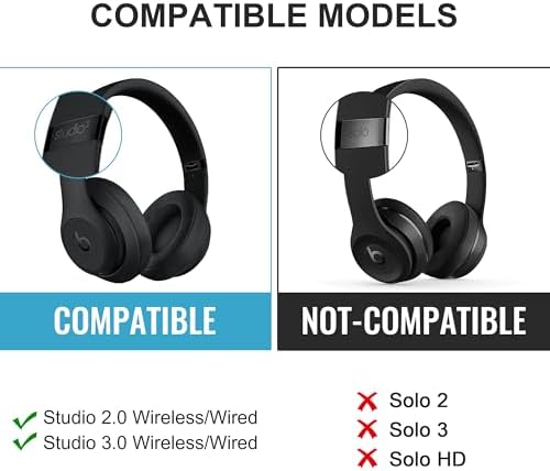 Upgrade Your Beats Studio 2.0 & 3.0 with Ice Blue Faux Leather Replacement Headband – Luxurious Comfort & Enhanced Durability for Premium Audio Experience