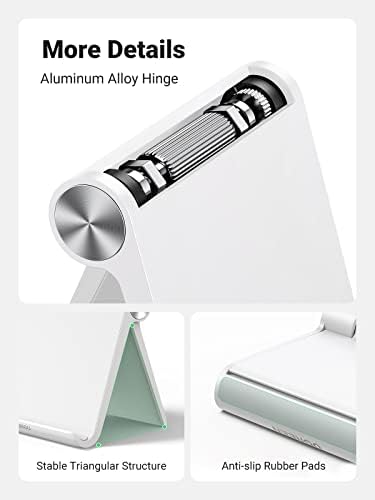 UGREEN Dual Pack Adjustable Tablet Stand Holder for Desk – Versatile i Pad and Phone Support for Enhanced Productivity, Ergonomic Comfort, and Sleek Design in Black and White – Perfect for Home and Office Use, Multi-Angle Viewing, and Portable Convenience