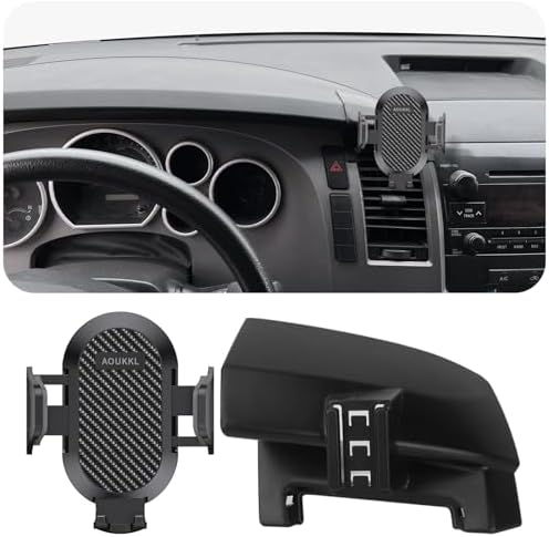 Toyota Tundra 2014-2021 Custom Phone Holder – Versatile 360° Rotating Mount for Large Smartphones (4.7-7 inches) – Effortless Installation, Thick Case Compatible, Ultimate Driving Safety Accessory
