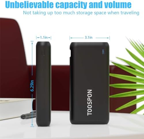 High-Capacity 50,000 m Ah Portable Power Bank – Fast Charging with QC 3.0 & PD 20 W, Dual USB-C/USB-A Outputs, LED Battery Indicator – Ultimate Multi-Device Charger for Smartphones, Tablets, Smartwatches, and Cameras – Travel Ready Power Solution