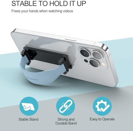 SURITCH 2-in-1 Silicone Phone Grip and Kickstand Holder – Universal Finger Loop Strap for Superior Stability and Comfort, Compatible with i Phone, Samsung, and Most Cases, 3.15″ Black – Premium Drop Protection and Effortless Hands-Free Viewing Solution