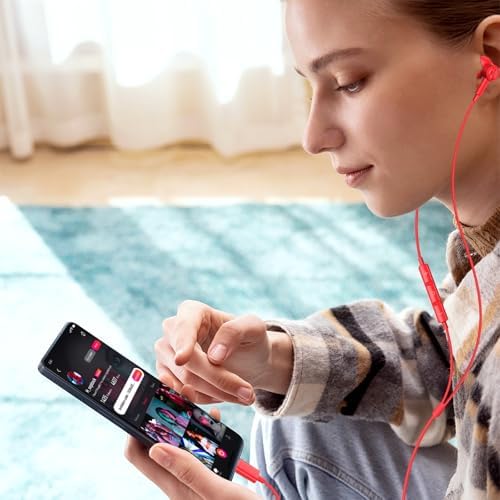 USB C Wired Earbuds for i Phone 16 & Samsung Galaxy S Series – Premium High-Fidelity Sport Headphones with Tangle-Free Magnetic Design, Ergonomic Comfort & Built-in Mic for Effortless Calls and Unmatched Audio Quality – Ideal for Active Lifestyles and Audiophiles