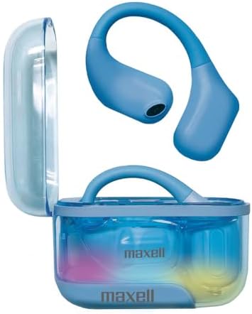 Maxell OWS Pro Bluetooth Open Earhook Earbuds – 18-Hour Battery Life, Surrounding Sound Awareness, Ergonomic Fit, Vibrant Color Choices, Seamless Bluetooth Connectivity for Active Lifestyles and Enhanced Listening Freedom