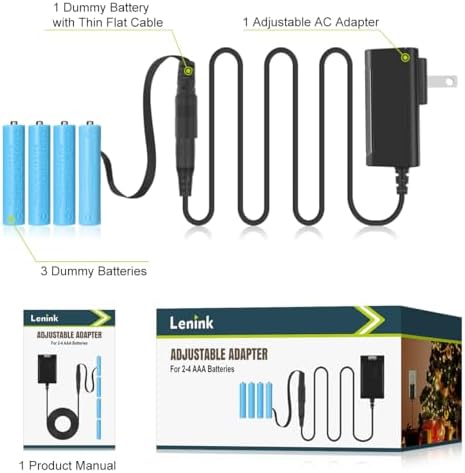 Lenink Adjustable AC Power Supply Adapter – Eco-Friendly AAA Battery Replacement Solution with 3 V-6 V Versatility for All Your Electronic Devices