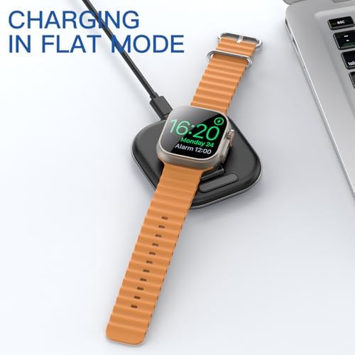 Elevate Your Apple Watch Charging Experience with Our Advanced Magnetic Dock – Ultra-Fast Charging Station for Series 2-10 and Ultra 1 2, Nightstand Mode Functionality, Compact Design for Travel, Superior Stability for Everyday Use, Effortless Power Delivery and Modern Aesthetic