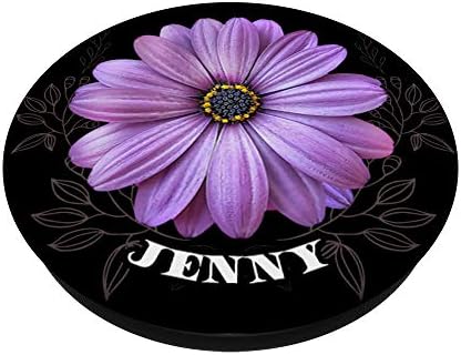 Jenny Name Daisy Flower Purple Floral Design – Jenny PopSockets PopGrip: Swappable Grip for Phones & Tablets – Enhanced Compatibility and Speed