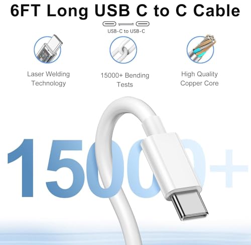 Ultra-Compact 20 W PD USB C Fast Charging Duo: Dual Wall Charger Set with High-Speed Cables for i Phone 16/15 & i Pad Compatibility – Streamlined Portability, Enhanced Safety Features, and Rapid Power Delivery for Everyday Use