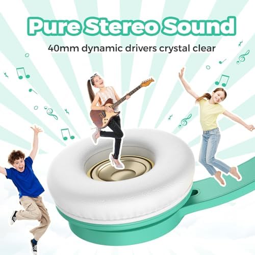 Tune Flux Safe Sound Kids Headphones – Wired Toddler Audio Gear with 85 d B Volume Limiting for Hearing Protection – Comfortable Foldable Design in Purple for School, Travel, and Tablet Use – Premium Stereo Sound for Young Listeners