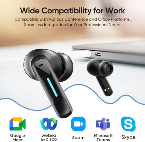 SW4 USB Wireless Earbuds for PC & Laptop – Ultra-Low Latency Bluetooth Headphones with Integrated Microphone for Crystal-Clear Calls, Ergonomically Designed for All-Day Comfort, Modern White Finish for Stylish Tech Accessories – Ideal for Multitasking and Professional Video Conferencing