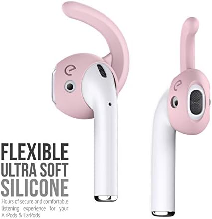 Transform Your Audio Experience with Ear Buddyz 2.0 Stylish Ear Hooks & Covers for Apple Air Pods 1 & 2 – Comfort, Grip, and Noise Isolation in Pretty in Pink – 3 Pairs of Durable Silicone Accessories