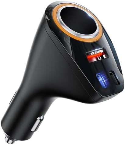 170 W 4-in-1 USB C Car Charger – High-Speed Multi-Device Cigarette Lighter Adapter with Dual USB Type-C PD Ports and 3 USB-A Ports for i Phone 16 Pro Max, 15 Plus, i Pad Pro, GPS – Ultimate Fast Charging Solution for 12 V/24 V Vehicles