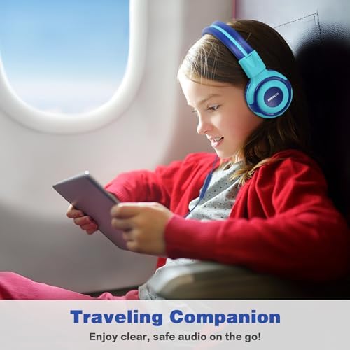 Chic Pink SIMOLIO Kids Headphones with Microphone – Volume-Limited Wired Design for Safe Listening – Adjustable Sound Levels (75/85/94 d B) for Hearing Protection – Perfect for School, Travel, and Home Use – Durable and Comfortable Fit for Active Young Listeners – Compatible with Smartphones & Tablets for Versatile Use