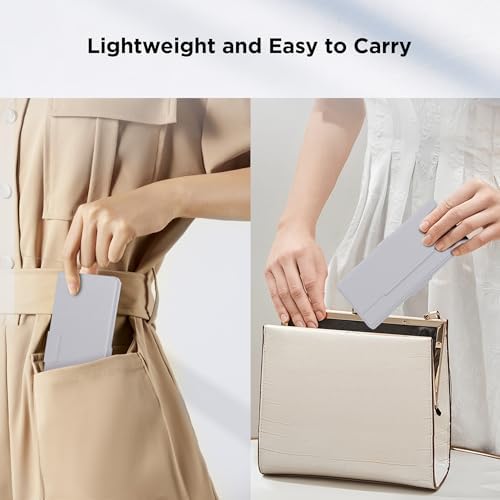 CACOE Ultra-Slim Foldable Wireless Keyboard with Integrated Stand – Dual-Channel QWERTY Design for Seamless Device Switching – Portable Mini Keyboard for Smartphones, Tablets, and Laptops – Stylish Wine Red Finish for Enhanced Productivity and Versatility