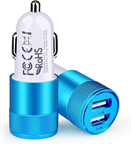 Rapid Charge Dual USB Car Charger Set – 2-Pack, 3.4 A High-Speed Adapter for i Phone 15/14/13/12/11 Pro Max & Samsung Galaxy S23/S22/S21 – Compact Design with Enhanced Safety and Compatibility for Effortless On-the-Go Power Solutions