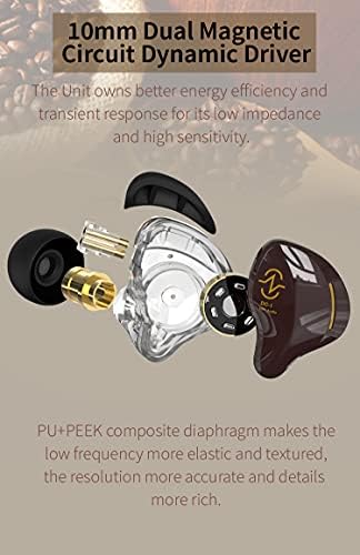 Transform Your Soundscape with CCZ Melody Hybrid Driver Wired Earbuds – Premium In-Ear Monitors Featuring High-Definition Microphone for Unmatched Call Clarity, Ergonomic Fit for Extended Comfort, and Versatile Device Compatibility – Ideal for Active Lifestyles and Conference Calls
