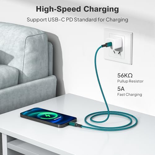 Elevate Your Charging Game with Elebase i Phone 16 Pro Max 3-Pack Charging Cables – 3.3 FT, 6.6 FT, 10 FT USB-C to USB-C Fast Charger for i Phone 16, Mac Book, Air Pods 4, i Pad Air 5/Mini 6, Samsung Galaxy S25/S24/S23 Ultra – Unmatched Durability & 100 W Rapid Power Delivery for Home, Office, and Travel Use