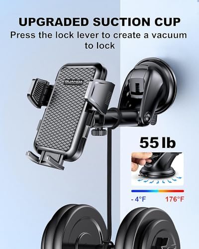 Versatile 3-in-1 Car Phone Holder: Ultra-Stable Suction Mount for Windshield, Dashboard, and Desk – Hands-Free Smartphone Stand Compatible with i Phone & Samsung – Optimal Viewing & Safe Navigation Accessory for Drivers