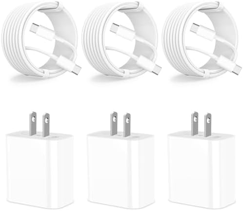 Redpark 20 W Dual USB-C Wall Charger Bundle with MFi Certified 6 FT Type C Cable – Optimized Fast Charging Solution for i Phone 16 Series, i Pad Pro, and More – Premium Quality, Enhanced Durability, and Eye-Catching Red Design for Ultimate Convenience and Performance