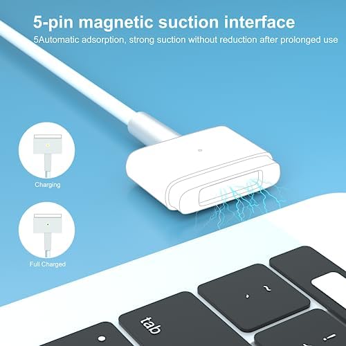 45 W Magnetic Mag2 T-Tip Fast Charger for Mac Book Air 11” & 13” (2012-2017) – Superior Power Adapter for Seamless Connectivity, Enhanced Durability, and Travel-Friendly Portability for On-the-Go Professionals and Students