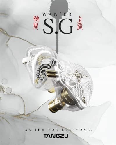 YINYOO TANGZU Wan er S.G High-Fidelity In-Ear Monitors – Exceptional 10 mm Dynamic Driver Earbuds with Ergonomic Comfort Design, Detachable Cable, Integrated Microphone – Perfect for Audiophiles, Musicians & Sound Lovers in Vibrant Blue Finish for Unmatched Audio Performance