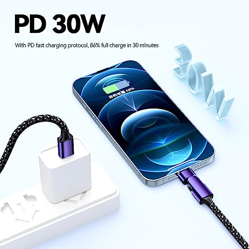 Ultimate 6.6 ft USB-C Magnetic Charger Cable – 2 Pack with 180-Degree Rotation for Effortless Connectivity, High-Speed 100 W Power Delivery for Mac Book Pro 2020, Samsung Galaxy S23/S22/S21 & Nintendo Switch – Durable Nylon Braided Design for Tangle-Free Use and Enhanced Device Compatibility