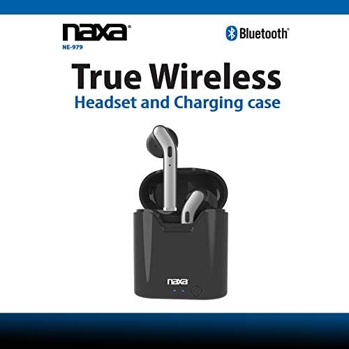 Naxa Electronics NE-979 Superior True Wireless Earbuds with Portable Charging Case – Unleash High-Fidelity Sound and Seamless Device Compatibility for Active Lifestyles