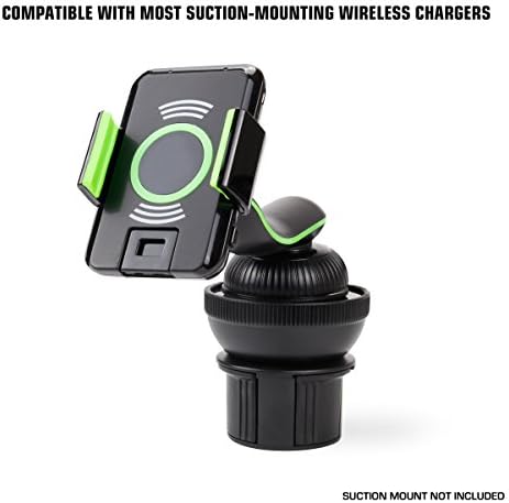 Transform Your Driving Experience with the USA GEAR Adjustable Cup Holder Mounting Pad Adapter – Versatile Suction Pad for Securely Holding Phones, Qi Chargers, and More – Fits Cup Holders Up to 3.75 Inches – Ultimate Stability and Enhanced Compatibility for Dash Mount Holders and Essential Devices