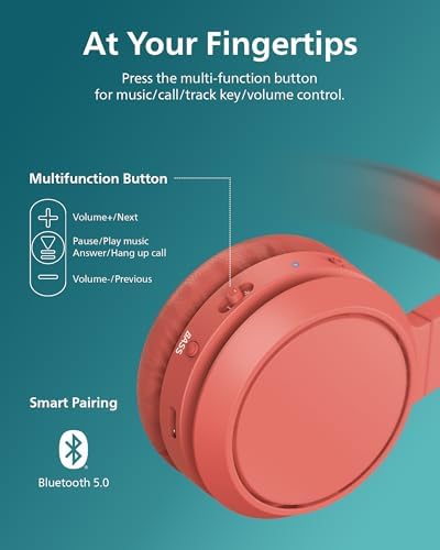 PHILIPS H4205 On-Ear Wireless Bluetooth Headphones – Unleash Your Music with Enhanced BASS Boost, 32 mm Drivers, and 29-Hour Battery Life – Lightweight Comfort and Fast Charging for All-Day Listening in Stylish Blue – Perfect for Commuting, Workouts, and Home Relaxation