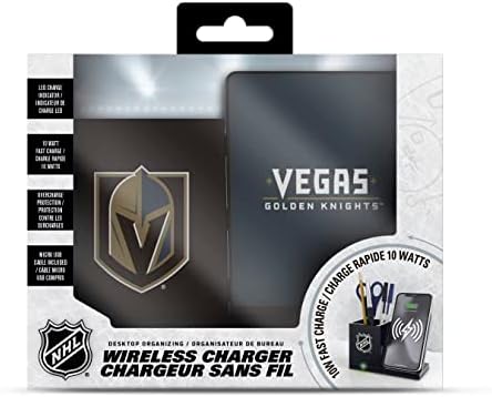 SOAR NHL Wireless Charging Station and Desk Organizer – Premium Qi Fast Charger with Team Logo for Sports Fans, Sleek Accessory Holder for a Tidy Workspace, Perfect for Phones and Essentials