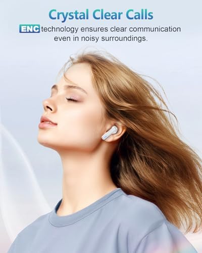 Premium Bluetooth Wireless Earbuds with Advanced Touch Control – Cutting-Edge ANC & ENC Noise Cancellation for Immersive Sound – 40 Hours Deep Bass Playback & IPX7 Waterproof Design for Ultimate Durability – Crystal Clear Call Quality with Integrated Microphones – 5 Customizable EQ Settings for Tailored Listening on i OS & Android Devices (Sleek Dark Blue) – Your Ideal Audio Companion for Active Lifestyles and Uninterrupted Enjoyment