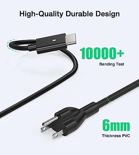 High-Performance 65 W USB-C Dell Laptop Charger for Latitude & XPS Models – Rapid Charging, Enhanced Compatibility, and Durable Power Adapter with LED Indicator – Ideal for Dell Latitude 5420, 5430, 5520, 5320, 7420, 7430, XPS 12, 9250, XPS 13, 9350 – Versatile AC Adapter with 30 Days Free Return and One-Year Warranty