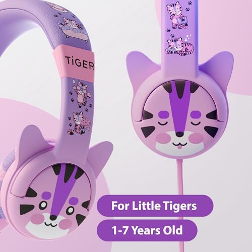 Kidrox Safe Sound Wired Toddler Headphones – Volume-Limited 85 d B Child-Friendly Headset for Ages 1-7 | Lightweight, Durable Design Perfect for Travel on Airplanes and Cars | Comfortable Fit for Tablets, i Pads, and More – Ensuring Safe Listening and Ultimate Entertainment Enjoyment