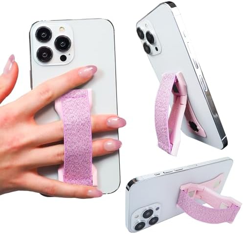 Premium LOVEHANDLE PRO Silicone Phone Grip – Versatile Magnetic Mount & Kickstand for Smartphones/Tablets – Bubblegum Pink Glow – Effortless One-Handed Control & Enhanced Device Compatibility – Waterproof & Easy-to-Clean Design for Stylish Protection and Functionality – Ideal for Selfies, Texting, and Streaming – Innovative 360° Kickstand for Vertical/Horizontal Use – Durable Silicone Strap with Strong Internal Magnets – Perfect for Everyday Use – Family-Owned Quality from Texas