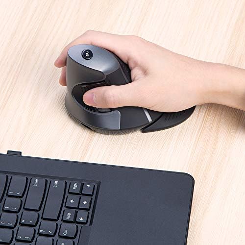 Elevate Your Comfort: De LUX Wired Vertical Ergonomic Mouse for Medium Hands – 6 Programmable Buttons, 4200 DPI Precision, and Removable Palm Rest to Alleviate Wrist Pain and Carpal Tunnel Symptoms – Ideal for Enhanced Productivity and Seamless Compatibility Across Operating Systems