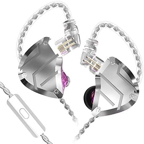 Elevate Your Sound Experience with CCA C10 Hybrid IEM Earphones – 4 BA + 1 DD Configuration for Unmatched Audio Clarity, Detachable Cable for Customization, and Built-in Microphone for Gaming & Calls – Stylish Purple Design for Musicians and Gamers Alike!
