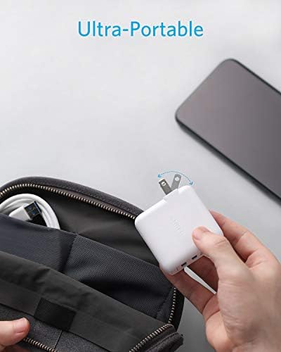 Anker Elite 24 W Dual Port USB Wall Charger – Fast Charging Adapter with Power IQ Technology, Foldable Plug for i Phone 15/14/13/12/11, i Pad Pro/Air, Samsung Galaxy & More – Compact Travel Solution for Efficient Device Charging